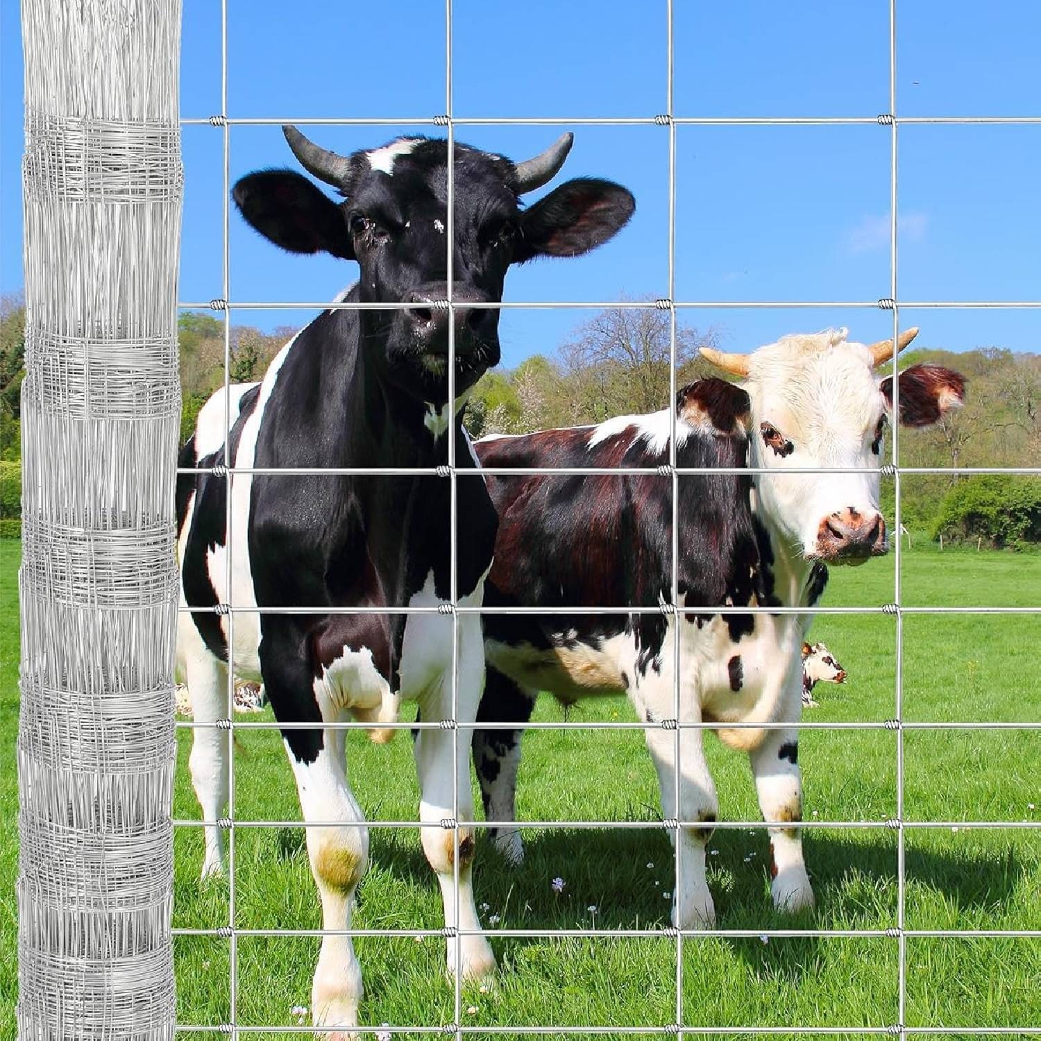 5ft x 328ft Heavy Duty Galvanized Wire Fence for Garden & Yard - 5FT X 328FT X 0.39IN