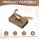 preview thumbnail 4 of 7, Wood Wall Self Adhesive Hooks Towel Hanger Bracket Heavy Duty Hook for Bedroom Kitchen Coat Robe
