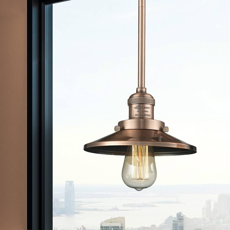 Innovations Lighting Franklin Restoration Railroad - 1 Light 8" Stem Hung Mini Pendant