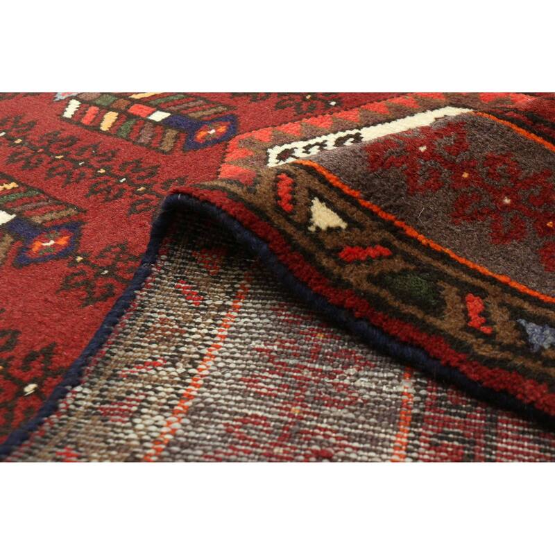 ECARPETGALLERY Hand-knotted Andelz Dark Red Wool Rug - 3'5 x 5'2