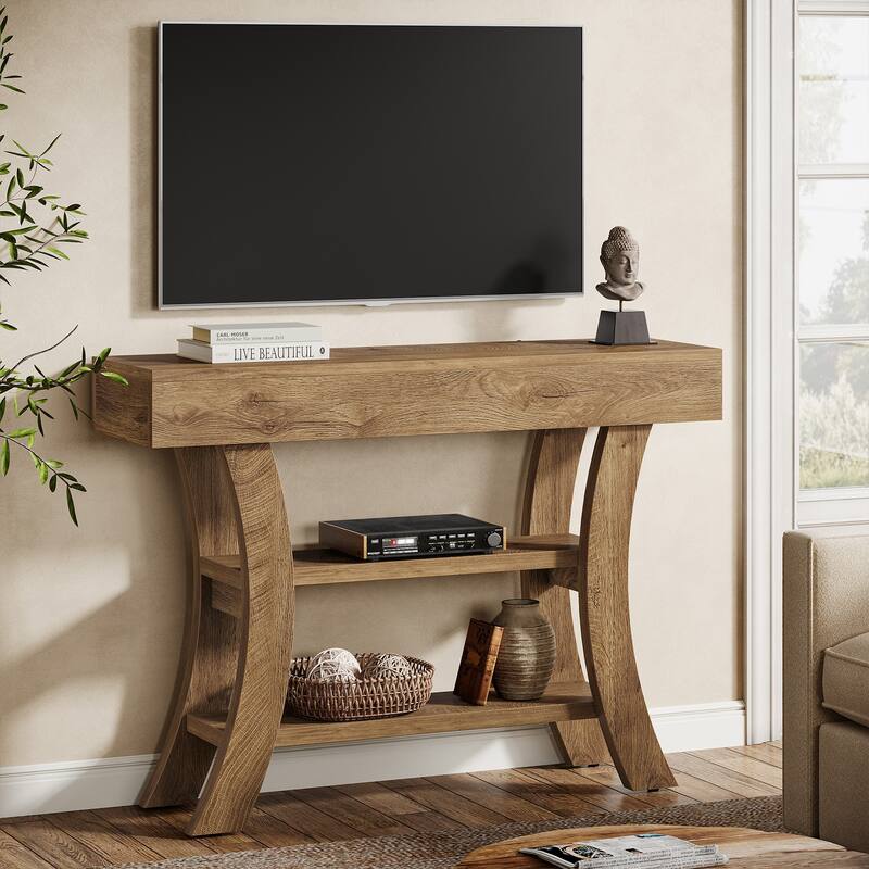 41" Entryway Console Table with Storage Shelves