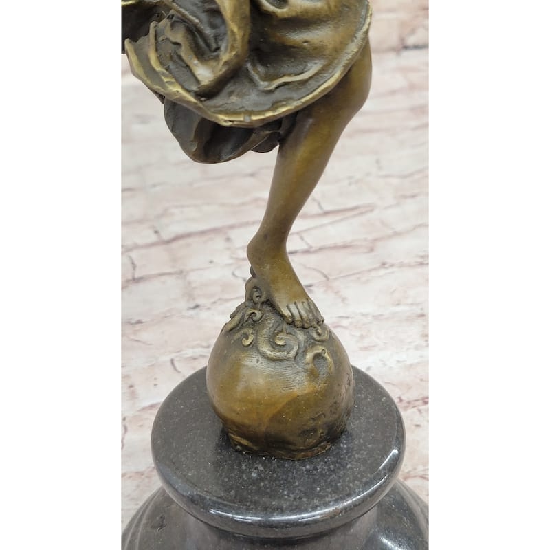 Winged Victory Athena Nike Paris Louvre 15 Inches Bronze Marble Statue Sculpture Gift