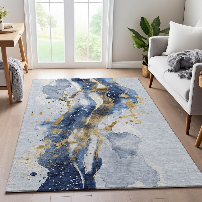 Premium Washable Super Soft Abstract Glam Mayfield Rug