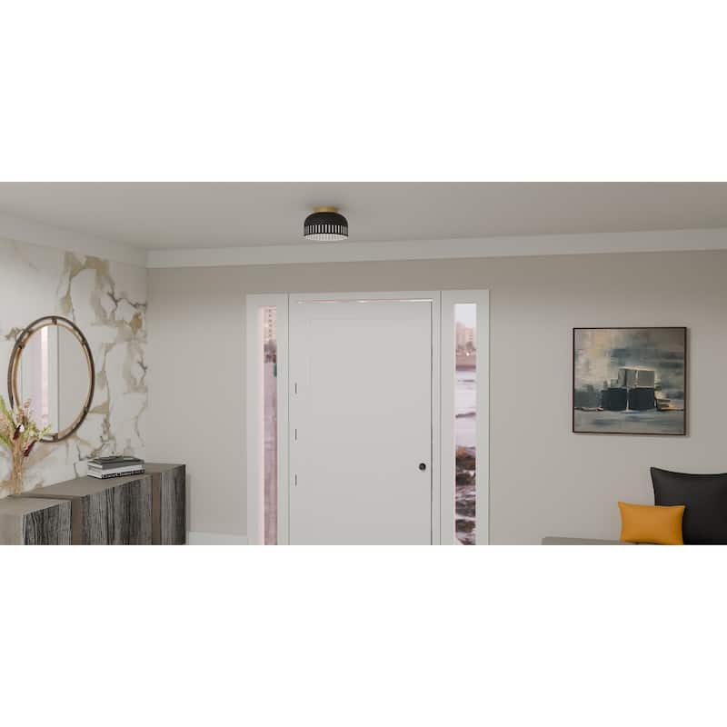 Keagan 1-Light Matte Black Flush Mount Light