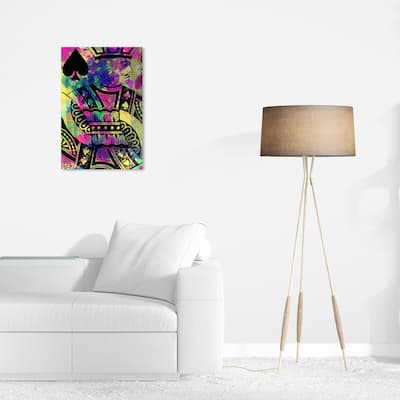 Wynwood Studio Canvas Entertainment and Hobbies Black Heart Black and Hot Pink Modern & Contemporary Wall Art Canvas Print