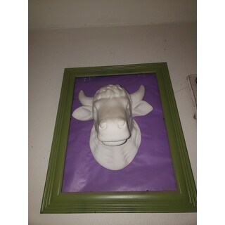 Shop Matte White Ceramic Cattle Head wall Decor - Free ...