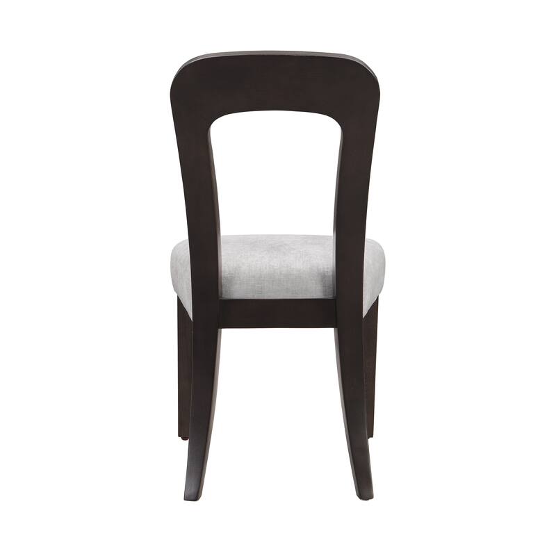 Dining Chairs Set of 2, Upholstered Kitchen Side Chairs with Fabric Seating, Rubber Wood Frame Chairs for Living Room