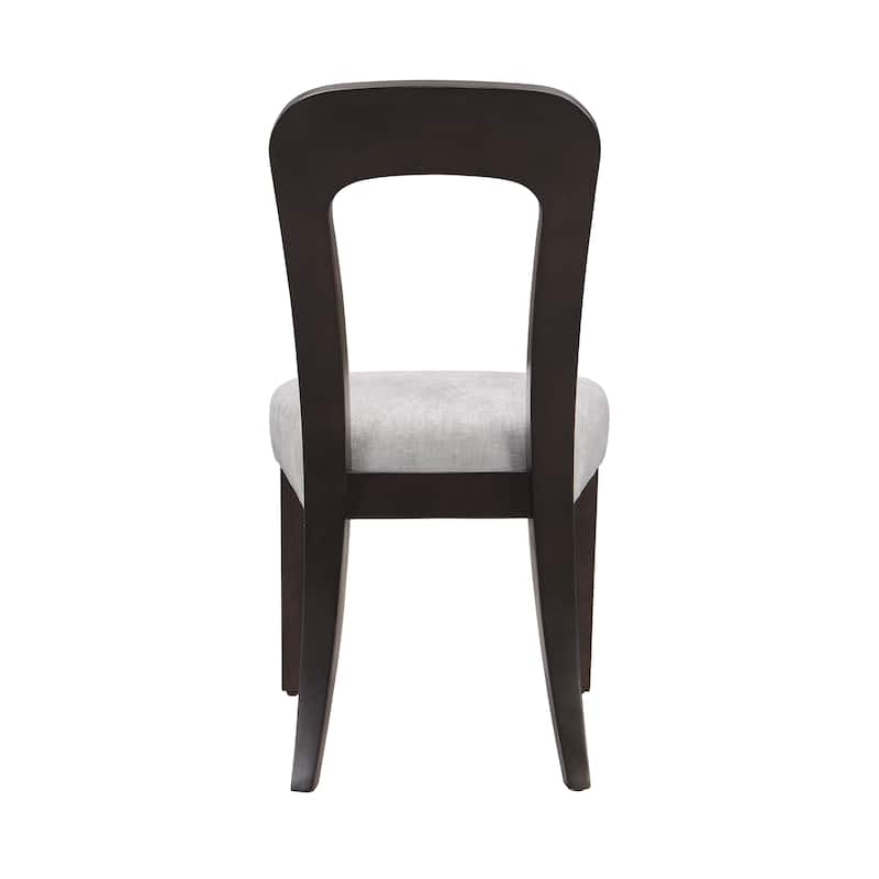 Roomfitters Upholstered Kitchen Side Chair Set of 2, Solid Rubber Wood Legs, Comfortable Beige Seating