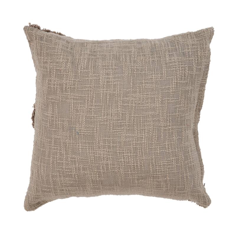 Boho Distressed Diamond Cotton Throw Pillow