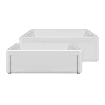 Whitehaus WHRP3318 Fireclay 33" Farmhouse Single Basin Fireclay