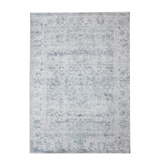 Chloe 7'6" x 10'2" ft Handwoven Indoor Rug, Blue/Grey - 7'6" x 10'2" ft