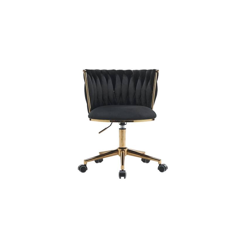 Modern/Luxury Upholstered Adjustable Swivel Office Chair with Wheels