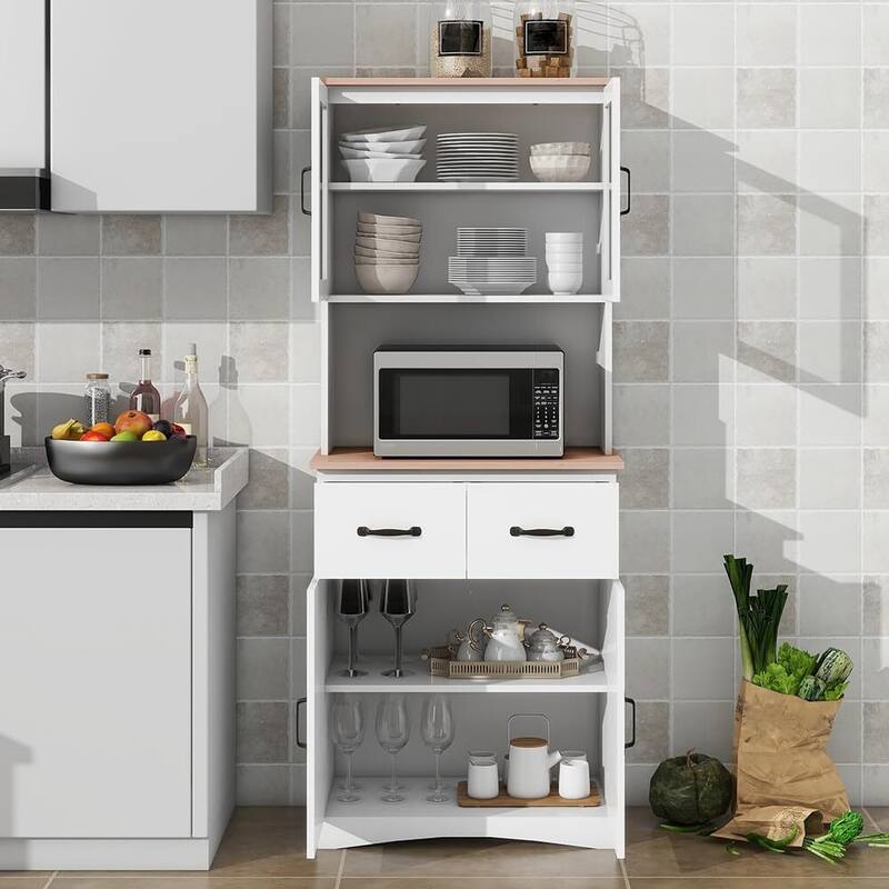 67" Tall Kitchen Pantry Storage Cabinet