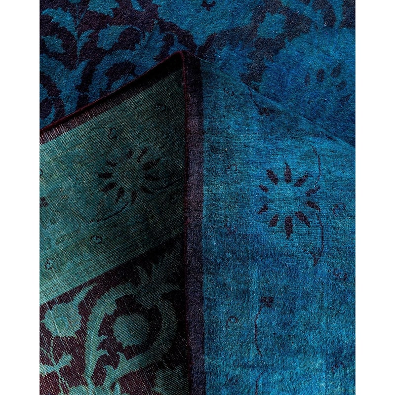 Fine Vibrance One-of-a-Kind Hand-Knotted Area Rug - Blue, 4' 2" x 6' 2" - 4' 2" x 6' 2"