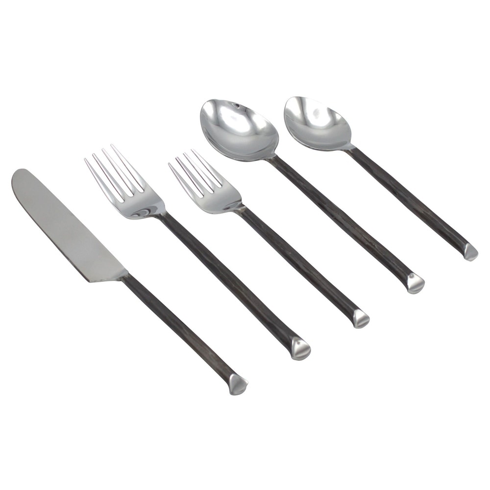 Matte Black Silverware Set Stainless Steel Satin Finish Flatware Cutlery Set  Service for 4, Dishwasher Safe (Matte Black, 20 P) - Bed Bath & Beyond -  33136063