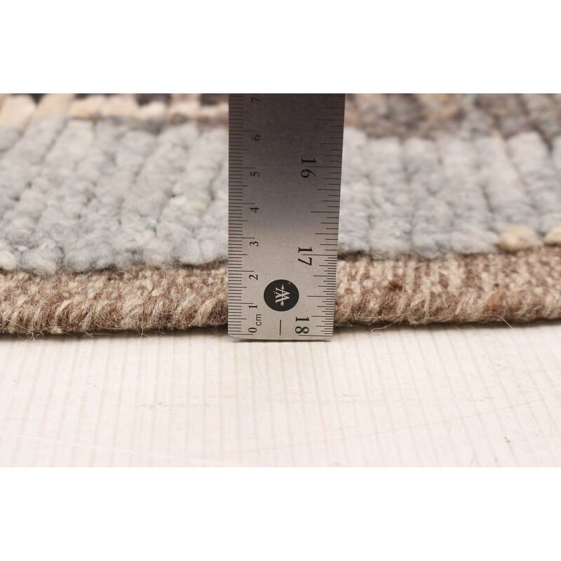 ECARPETGALLERY Hand-knotted Tangier Brown Wool Rug - 5'0 x 7'10