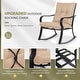 preview thumbnail 4 of 4, Solaura 3-piece Outdoor Patio Rocking Chairs Conversation Bistro Set