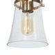 preview thumbnail 9 of 13, Haye Modern Gold 5-Light Wheel Glass Chandelier for Dining Room Bedroom - D25" x H16.5"