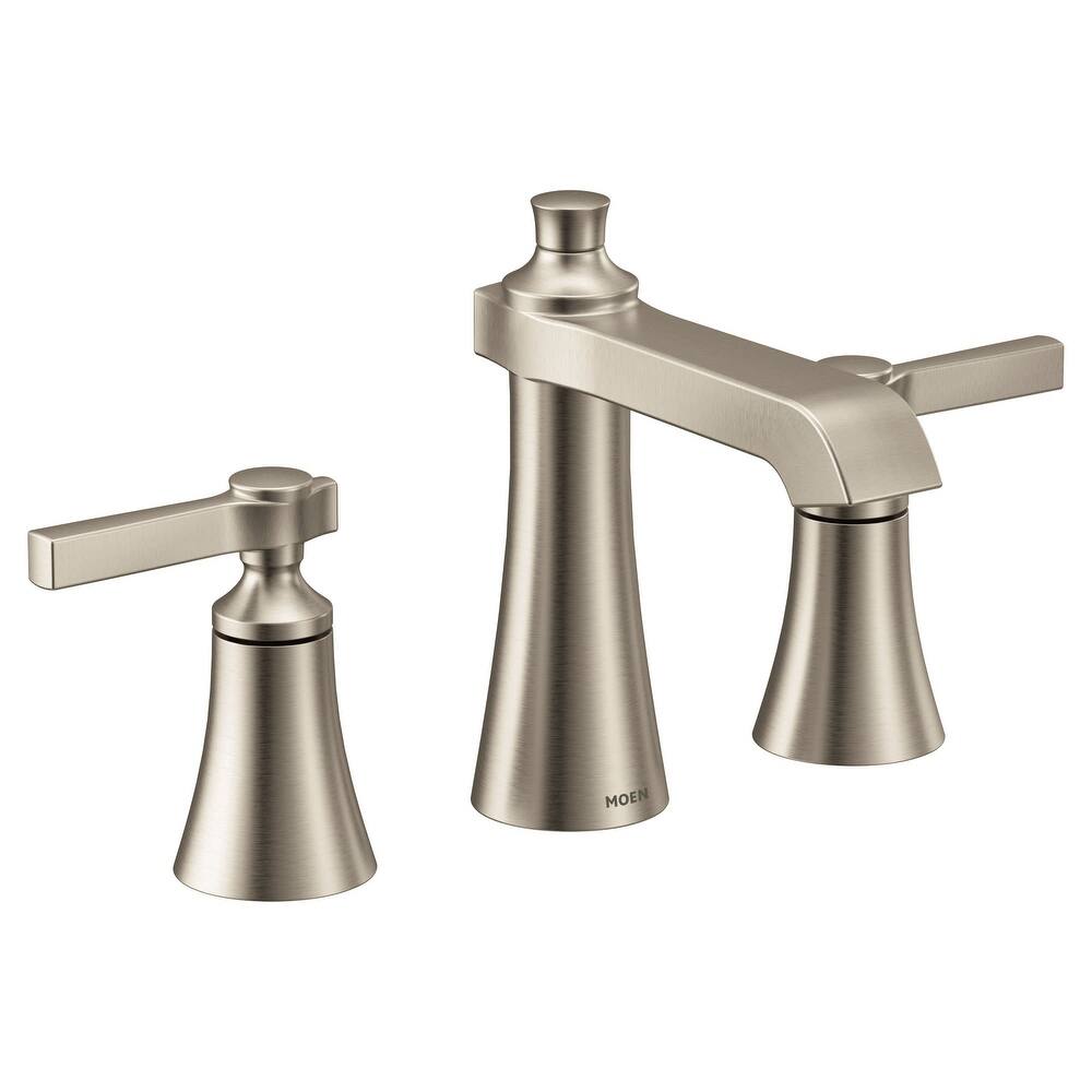 Moen TVS6984 Flara 1.2 GPM Widespread Bathroom Faucet with Pop-Up