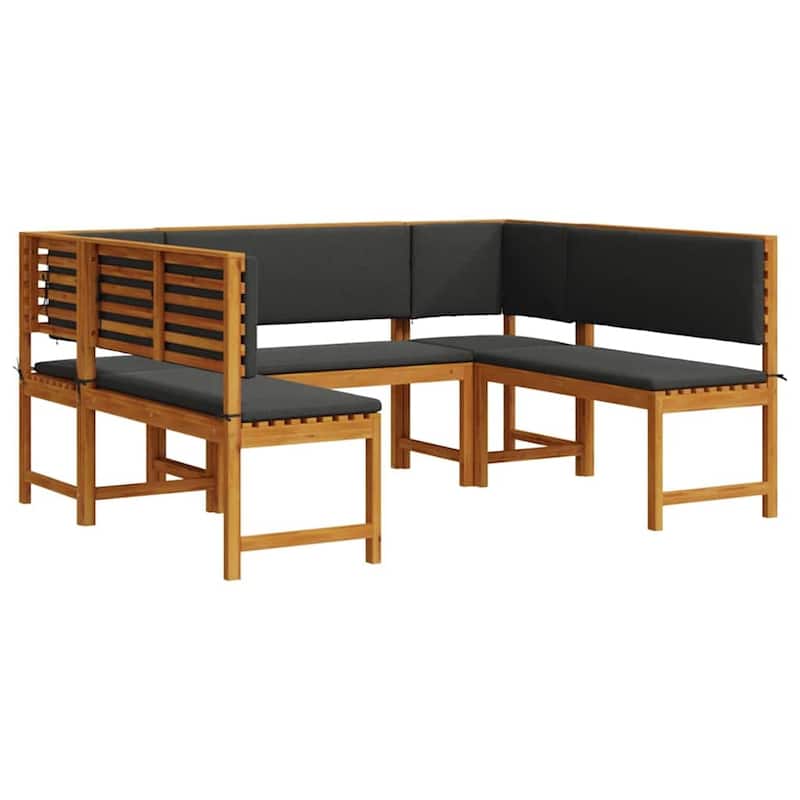 vidaXL Garden Bench Set Brown solid acacia wood - 20 x 35 x 30