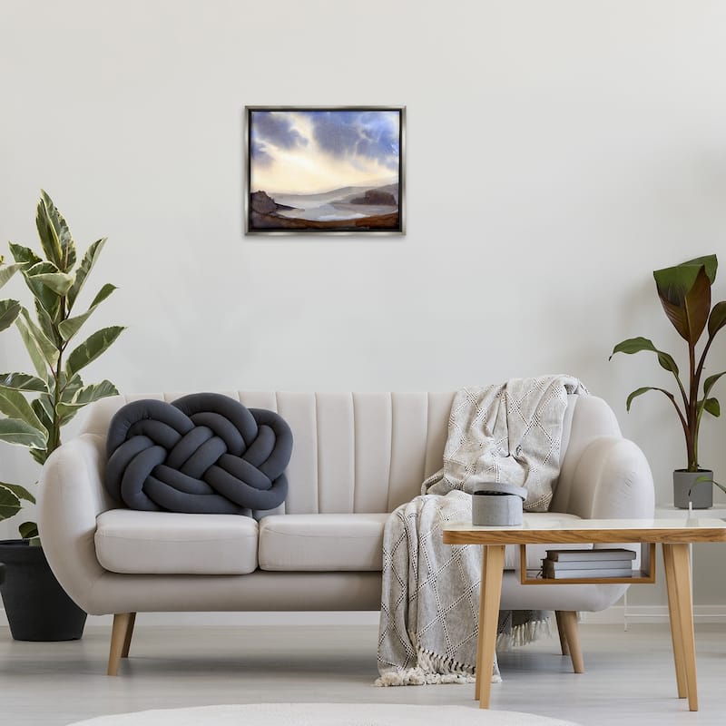 Stupell Dreamy Bay Inlet Horizon Framed Floater Canvas Wall Art Design By Ashley Davis