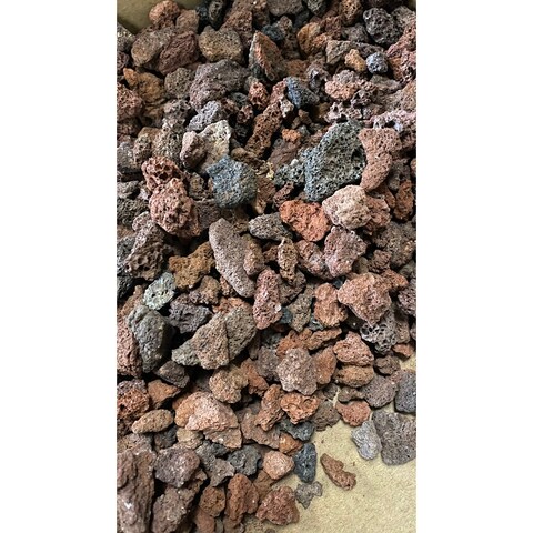 Fire Pit Fireproof and Heatproof Volcanic Lava Rock 9 lbs - 3/8 Inch - Red