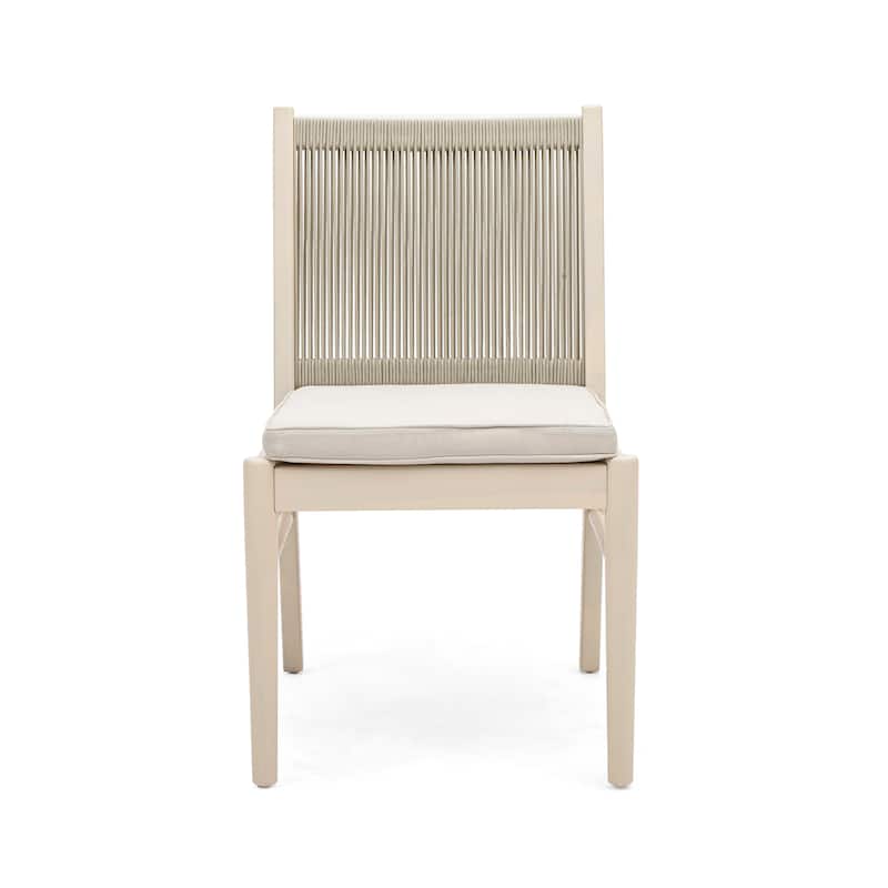 Cascade Outdoor Acacia Wood Dining Chairs With Cushions (Set of 2) by Christopher Knight Home
