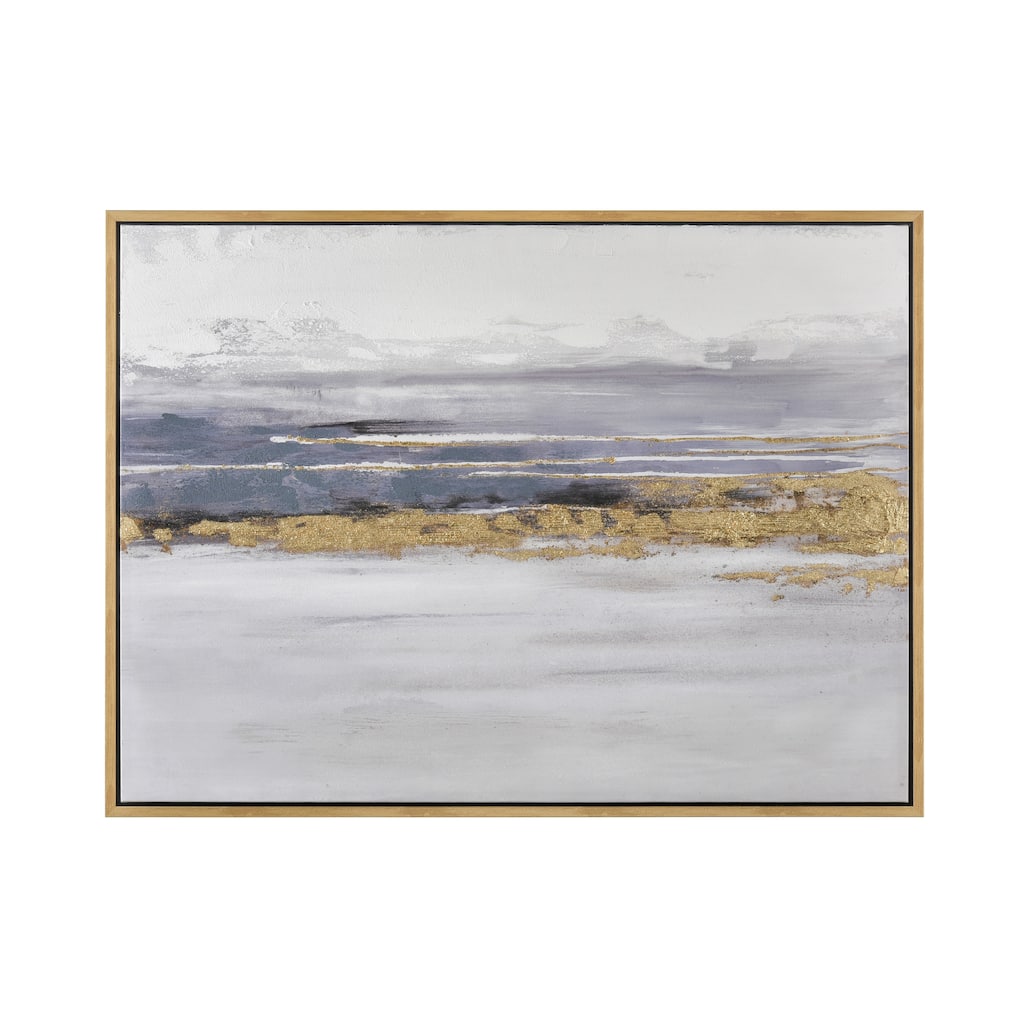 Elk Home Jones Sound Gray Fabric 47.25 Inch Wide Wall Art