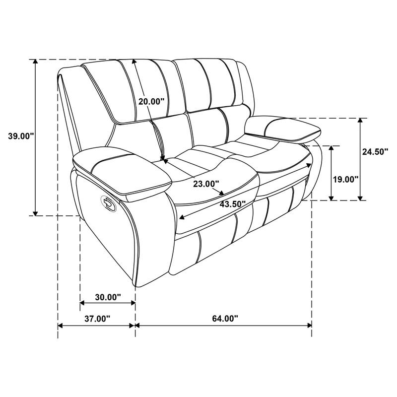 Camila Upholstered Motion Reclining Sofa Red And Black Faux Leather