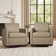preview thumbnail 80 of 154, Set of 2 Modern Swivel Accent Armchairs Upholstered Arm Chairs