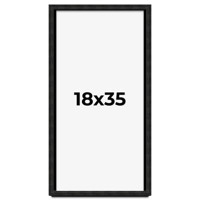 18x35 Shadow Box Black Rustic Barnwood Display Frame | 1.125 Inch