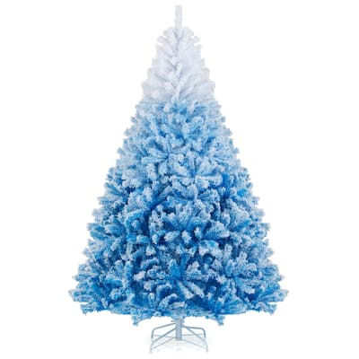 Costway 5/6/7/8 FT Artificial Christmas Tree with 180/250/350/470 Warm - See Details