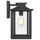 preview thumbnail 3 of 3, Wakefield 1-Light Outdoor Wall Lantern in Earth Black