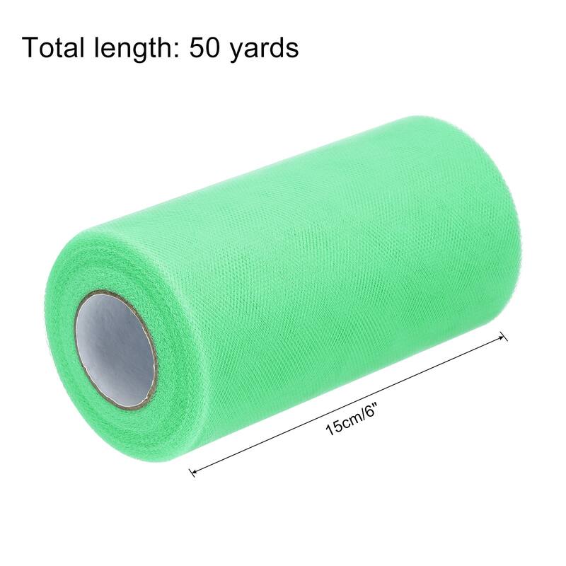 Tulle Rolls Fabric Spools 6" for Decoration Wrapping Wedding DIY Craft - Mint Green - 50 Yard