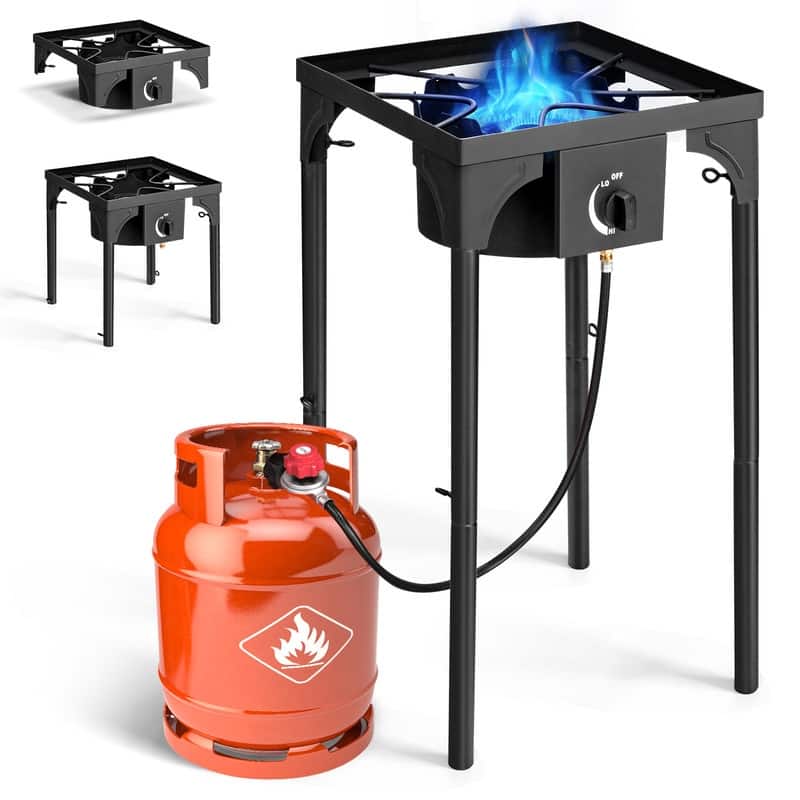 Outdoor Burner Gas Stove Cooker Portable Cast For Outdoor Patio Cooking