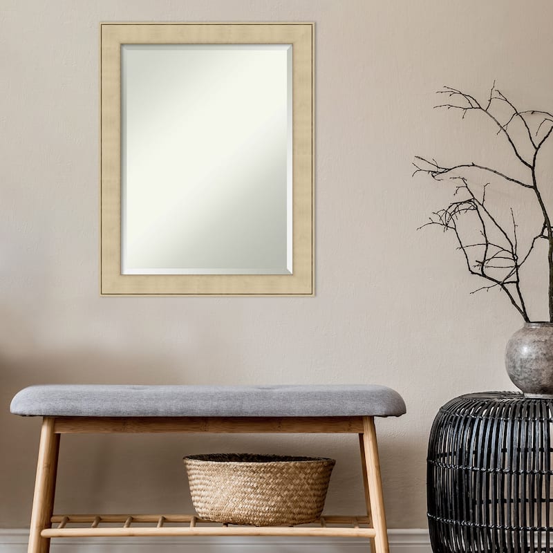 Beveled Bathroom Wall Mirror - Classic Honey Silver Frame - Classic Honey Silver