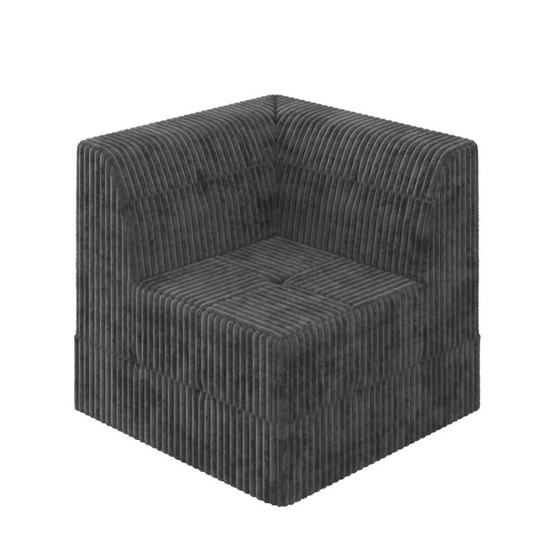 130.3" U-Shaped Corduroy Modular Sectional Sofa with Sleeper
