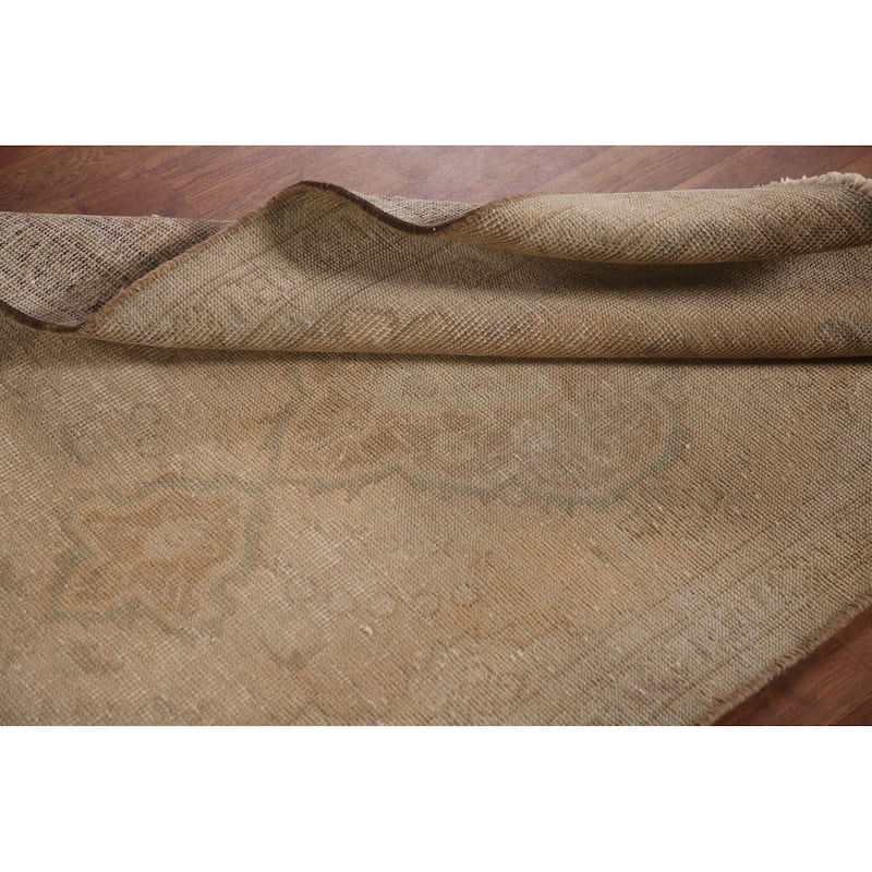 Distressed Tabriz Persian Vintage Hand-Knotted Wool Carpet - 3'1" x 4'9"