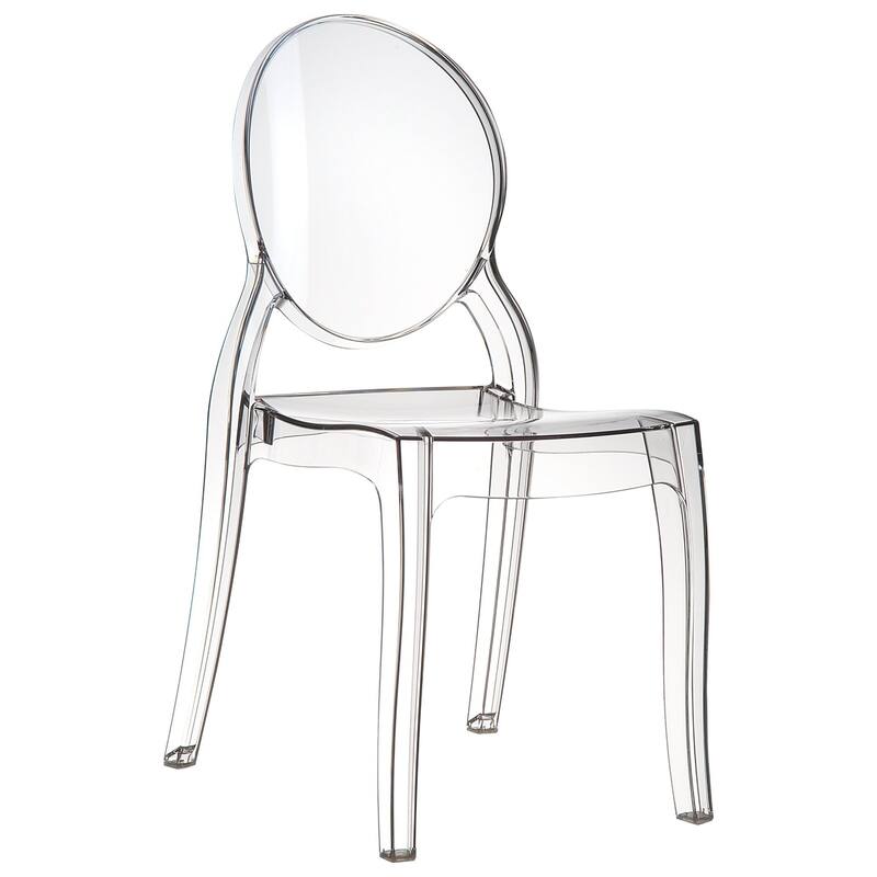 35.5" Clear Transparent Outdoor Patio Bistro Chair