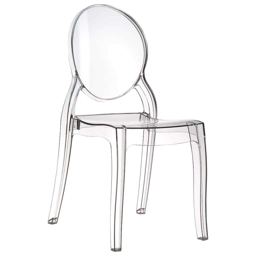35.5" Clear Transparent Outdoor Patio Bistro Chair