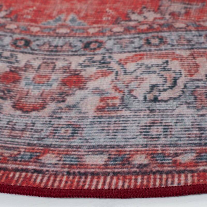 SAFAVIEH Tucson Machine Washable Slip Resistant Mame Traditional Rug