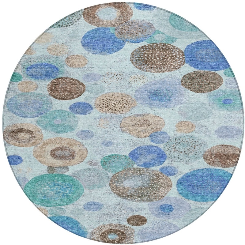HomeRoots Geometric Transitional Rectangle Outdoor Rug