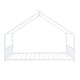 preview thumbnail 8 of 31, Metal House Bed with Guardrails - Stylish for Kids