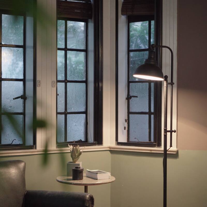 CO-Z 65" Rustic Pharmacy Task Floor Lamp with Adjustable Metal Shade