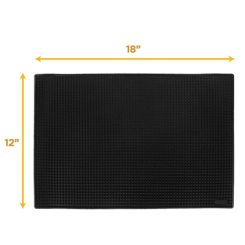 18" x 12" Black Bar Mats, 2-pack - 12" x 18"