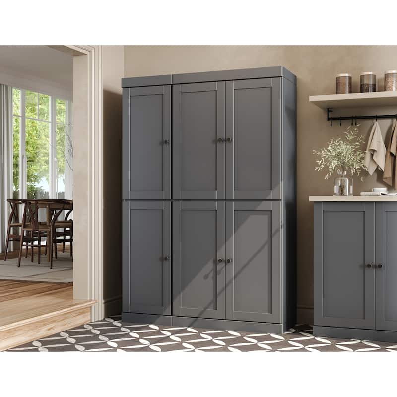 Palace Imports 100% Solid Wood 48.5" Pantry Cabinet with Shaker Doors and Adjustable Shelves