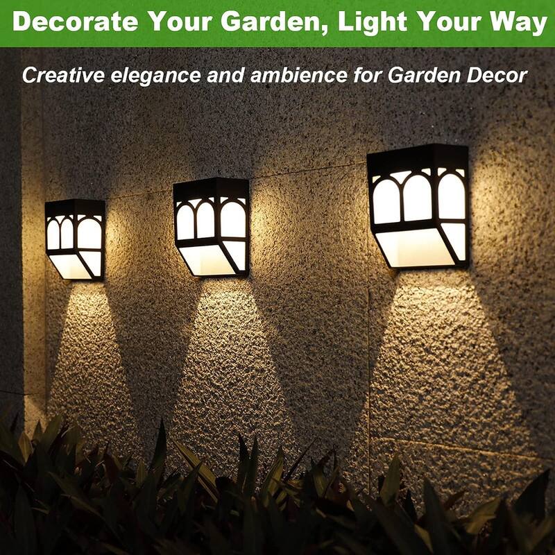 Solar Wall Lights Outdoor Waterproof – LED Deck & Fence Lights for Garden, Patio - N/A