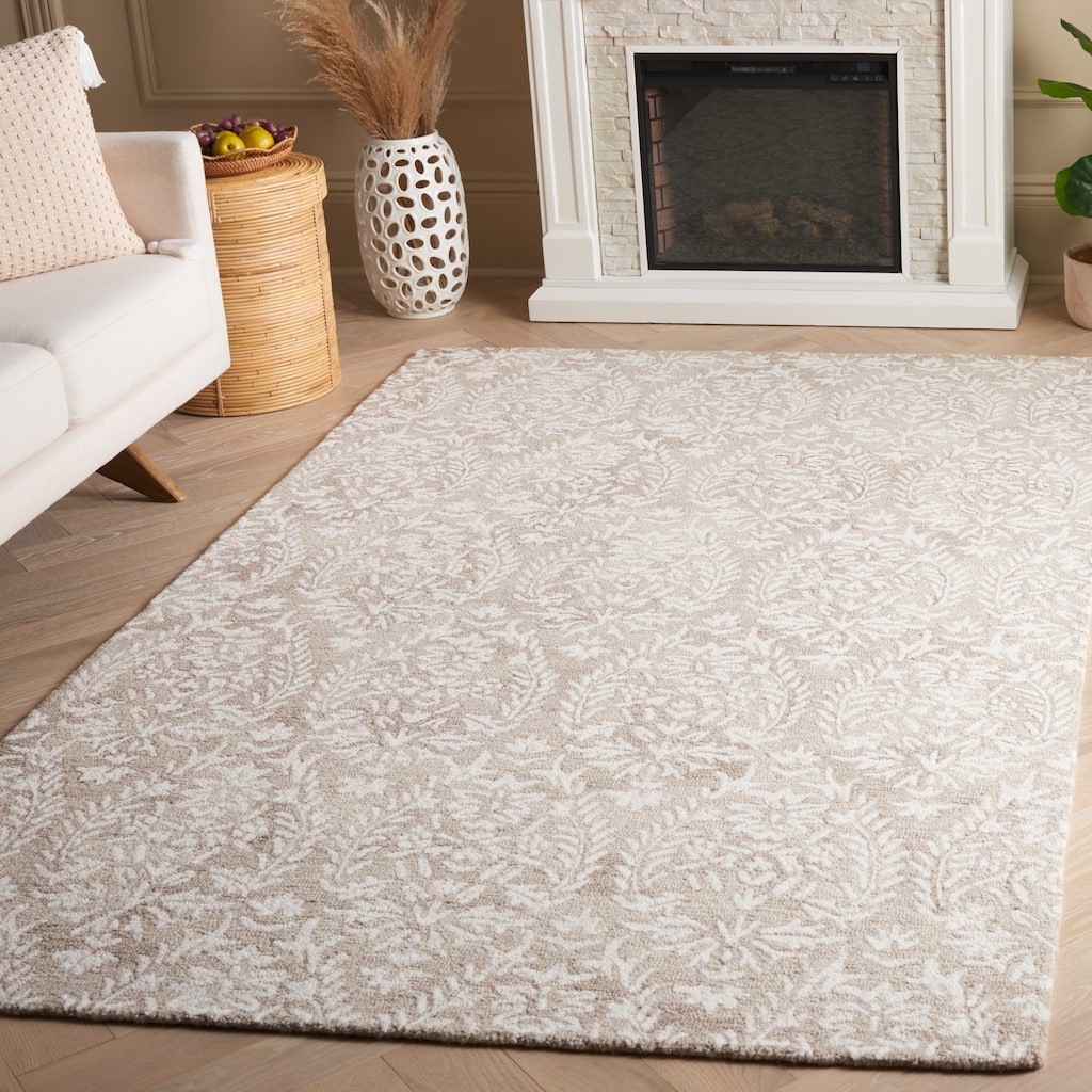 SAFAVIEH Handmade Ebony Lelioara Modern & Contemporary Wool Rug