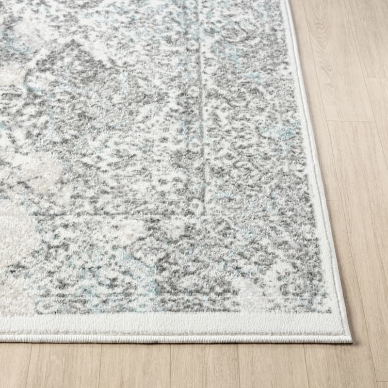 Sevita Modern Damask Polyester Indoor Area Rug