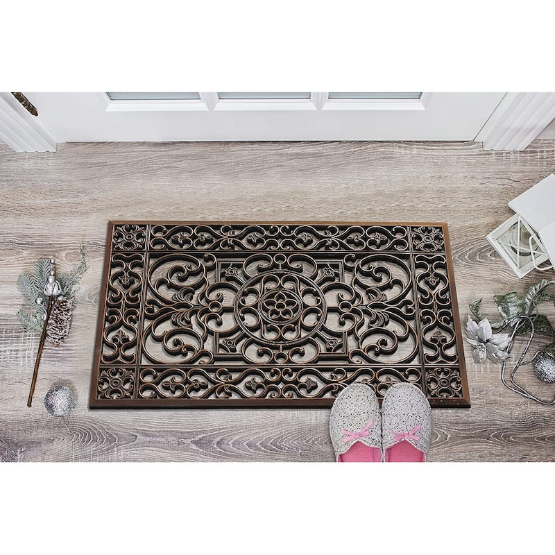 A1HC Natural Coir and Rubber Modern Indoor/Outdoor Grill Doormat
